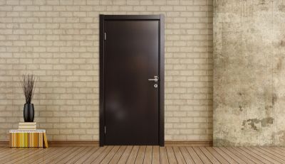 Empty room with brick wall and concrete panel - rendering